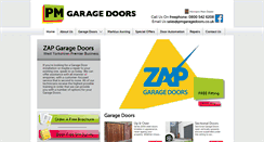 Desktop Screenshot of pmgaragedoors.co.uk