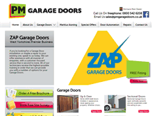 Tablet Screenshot of pmgaragedoors.co.uk